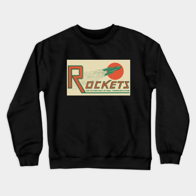 Rocket Mail Crewneck Sweatshirt by blatanville